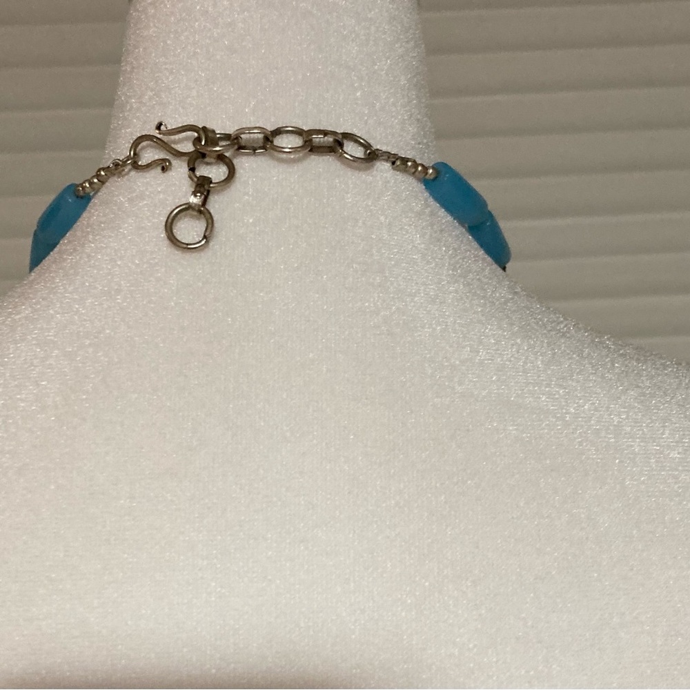 Euc 925 Silver & Blue Necklace - image 6